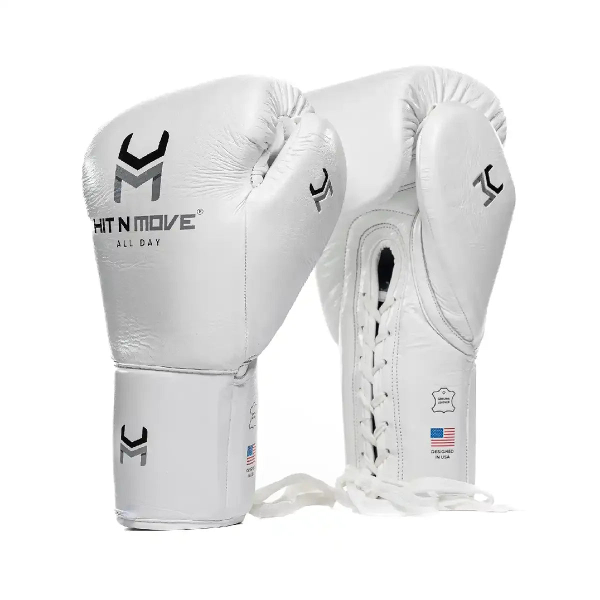 HIT N MOVE ALL DAY® Pro Agility Boxing Bag Gloves (Cordones)